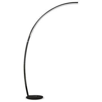 Launch Dimmable LED Linear Arch Floor Lamp, Black