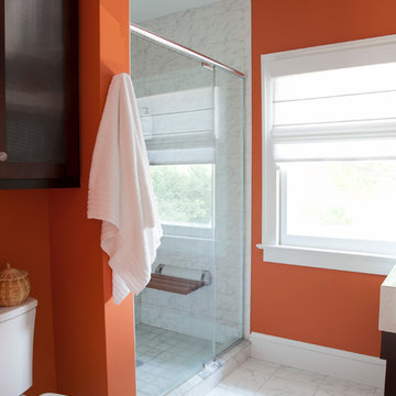 Inspired West Hartford Bath: Cherry and Carrara