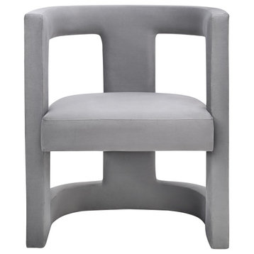 Ada Grey Velvet Chair - Grey