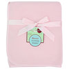 American Baby Company Fleece Blanket With Satin Trim, 3/8", Pink