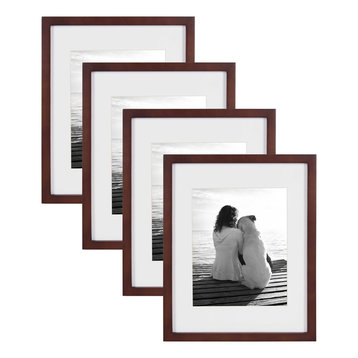 Gallery Wood Picture Frame, Set of 4, Walnut Brown, 11"x14"