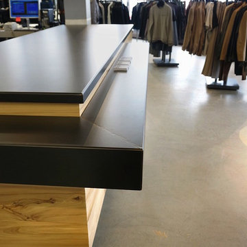 Danali Clothing Elm Work Station + Elm/Steel Cash Desk
