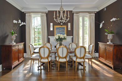 Inspiration for a contemporary dining room remodel in Chicago