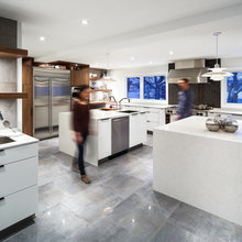 Whit Counter And Cupboards