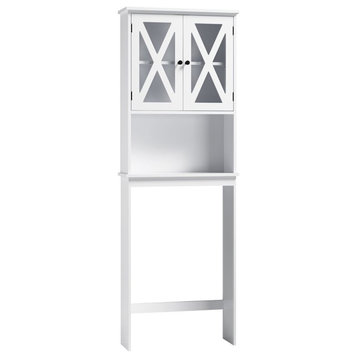 Pemberly Row Traditional Etagere in Engineered Wood in White