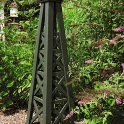 Lattice Obelisk with Copper Top - Garden Statues And Yard Art