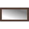 35"x17" Custom Framed Mirror, Embossed Brown