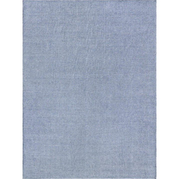 Bali Indoor/Outdoor Handmade Flatwoven PET yarn Light Blue Area Rug, 4'x6'