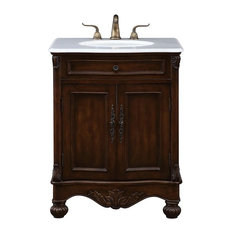Windsor 27" Single Bathroom Vanity Set, Teak