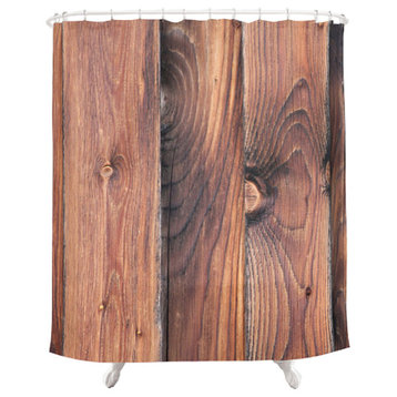 Barn Wood Fabric Shower Curtain