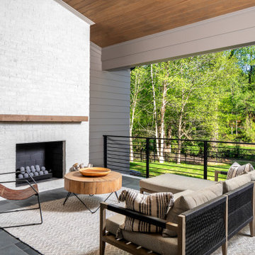 Outdoor Living Space at 308 Wonderwood by Pike Properties - Charlotte Custom Hom