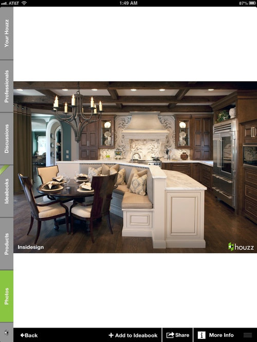 Kitchen island not centered