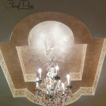 Elegant Luster Stone and Metallic cieling