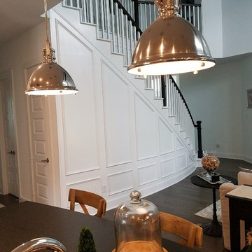 Curved Staircase Applied Block Panels