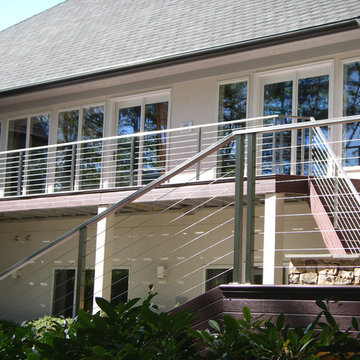 Stainless Steel Cable Railing - Rectangle Top Tube (Exterior)