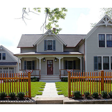 New Jersey Restored Farm House with a Primitive Mustard Kitchen