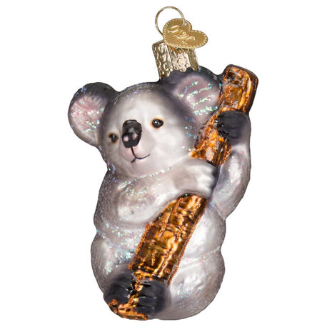 Koala Bear on Tree Branch Christmas Holiday Ornament