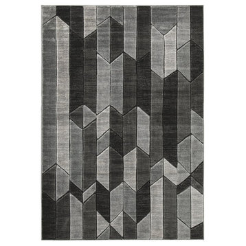 Ashley Furniture Chayse 5' x 6'7" Rug in Black and Gray