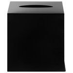 blomus - Nexio Boutique Tissue Box Cover, Black Stainless Steel - blomus NEXIO Boutique Tissue Box Cover is a beautiful storage solution for all standard boutique tissue boxes. Cover makes a necessary product into a beautiful design statement. Holder is made of stainless steel. 5.3" x 5.3" x 5.5"H. Available in brushed or polished stainless steel, or black lacquered stainless steel.