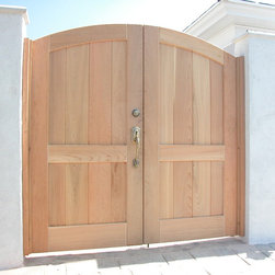 Clean and Simple Wood Gates - Home Fencing And Gates
