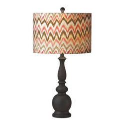 Chevron Drip Table Lamp - Table Lamps