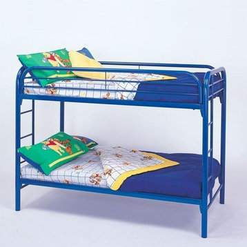 Rosebery Kids Metal Twin Over Twin Bunk Bed in Blue