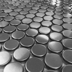 "New" Stainless Steel Mosaics Penny Round - Tile
