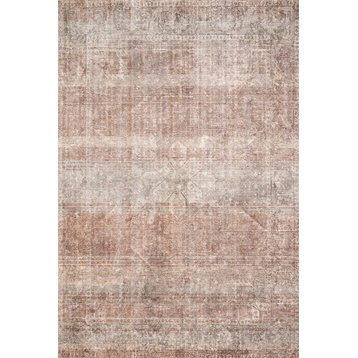 Rumi Hand Woven Wool and Viscose Area Rug by Loloi, Clay/Stone, 7'9"x9'9"