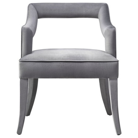 Tiffany Velvet Chair, Gray