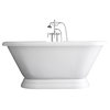 Double Ended Pedestal Bathtub/Faucet Package, 59", Chrome