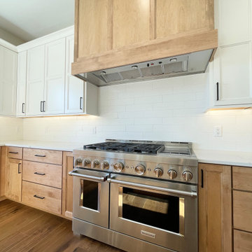 Ivory Painted and Maple Pecan Kitchen Design in Bettendorf, Iowa