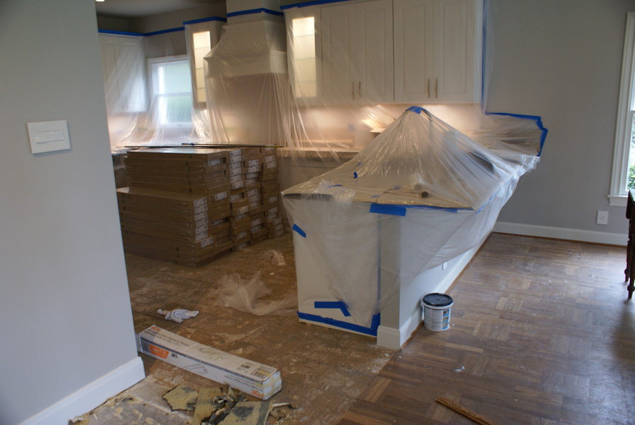 Westlake dark wood floors