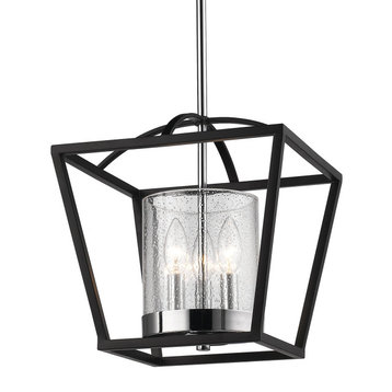 Mini Chandelier Steel in Modern style - 15 Inches high by 11.75 Inches