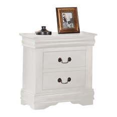 Acme Louis Philippe Nightstand, White