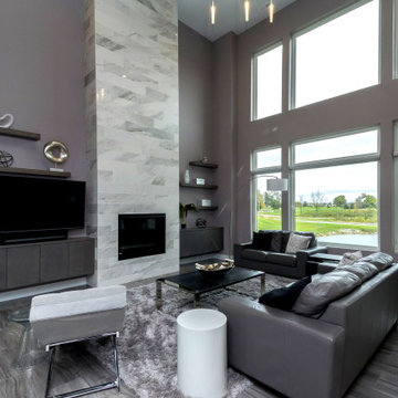 Contemporary Modern 2 Story Plan #57916