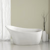 67" Streamline N822-IN-BBR Bathtub and Tray With Drain, Brushed Brass