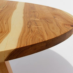 Solid Wood Round Table in Hickory - Dining Tables