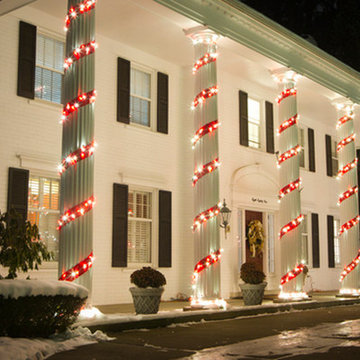 Candy Cane Column Decoration