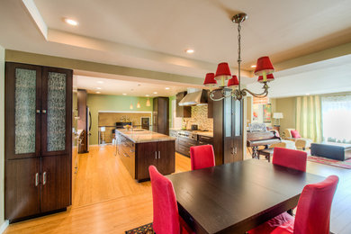 Example of a transitional dining room design in San Francisco