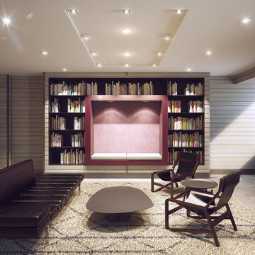 Contemporary Lounge and Library, Two12 North 9th, Brooklyn