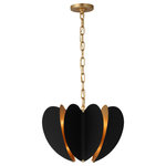 Visual Comfort & Co. - Danes Small Chandelier in Matte Black and Gild - Danes Small Chandelier in Matte Black and Gild