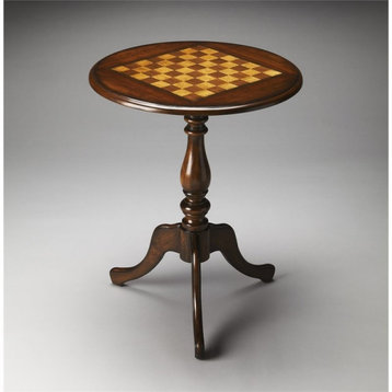 Butler Specialty Cherry Round Game Table in Dark Brown