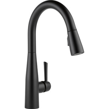 Delta Essa Single Handle Pull-Down Kitchen Faucet, Matte Black, 9113-BL-DST