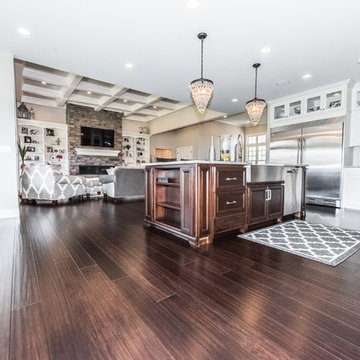 Coffee Handscraped Strand Bamboo Flooring
