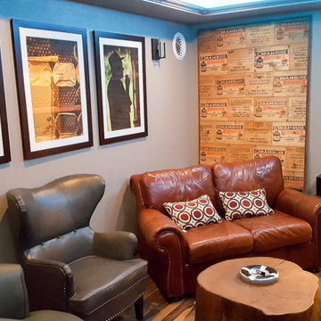 Garage Converted To Cigar Lounge