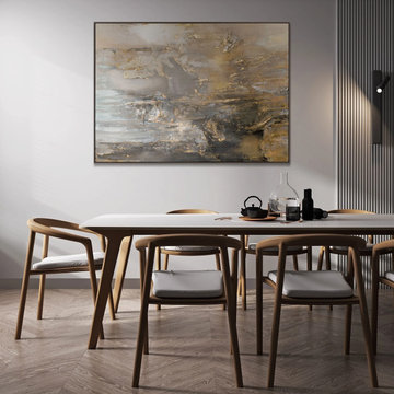 Artwork for living room in frame "Golden Horizons II"