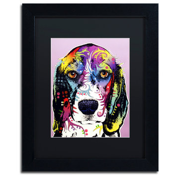 Dean Russo '4 Beagle' Framed Art, Black Frame, 11"x14", Black Matte