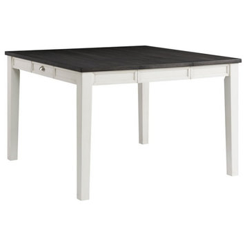 Bowery Hill Counter Dining Table with Storage in White
