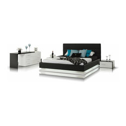 Modrest Infinity Black Bedroom with Lights - Lighting
