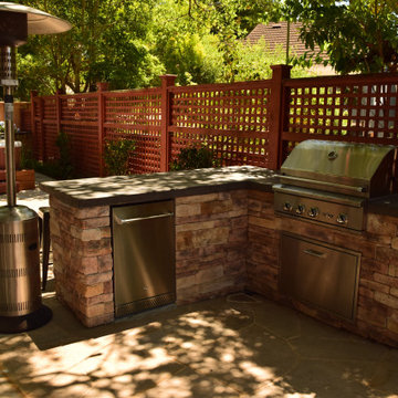 Spacious Garden with patio and lawn
